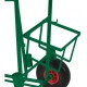 Chariot de voirie vert avec container