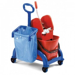 FILMOP Chariot FRED 2 X 15 litres avec timon latéral et support sac 50 litres