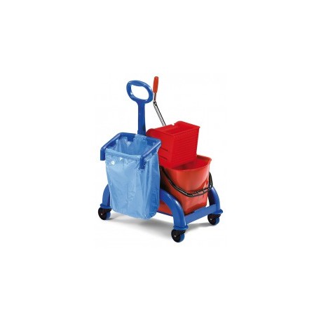 Chariot FRED 2 X 25 litres avec timon latéral et support sac 50 litres