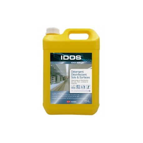IDOS DD-SF Detergent sols et surfaces alimenatire VIRUCIDE EN 14476 à 0.5% - Bidon de 5L